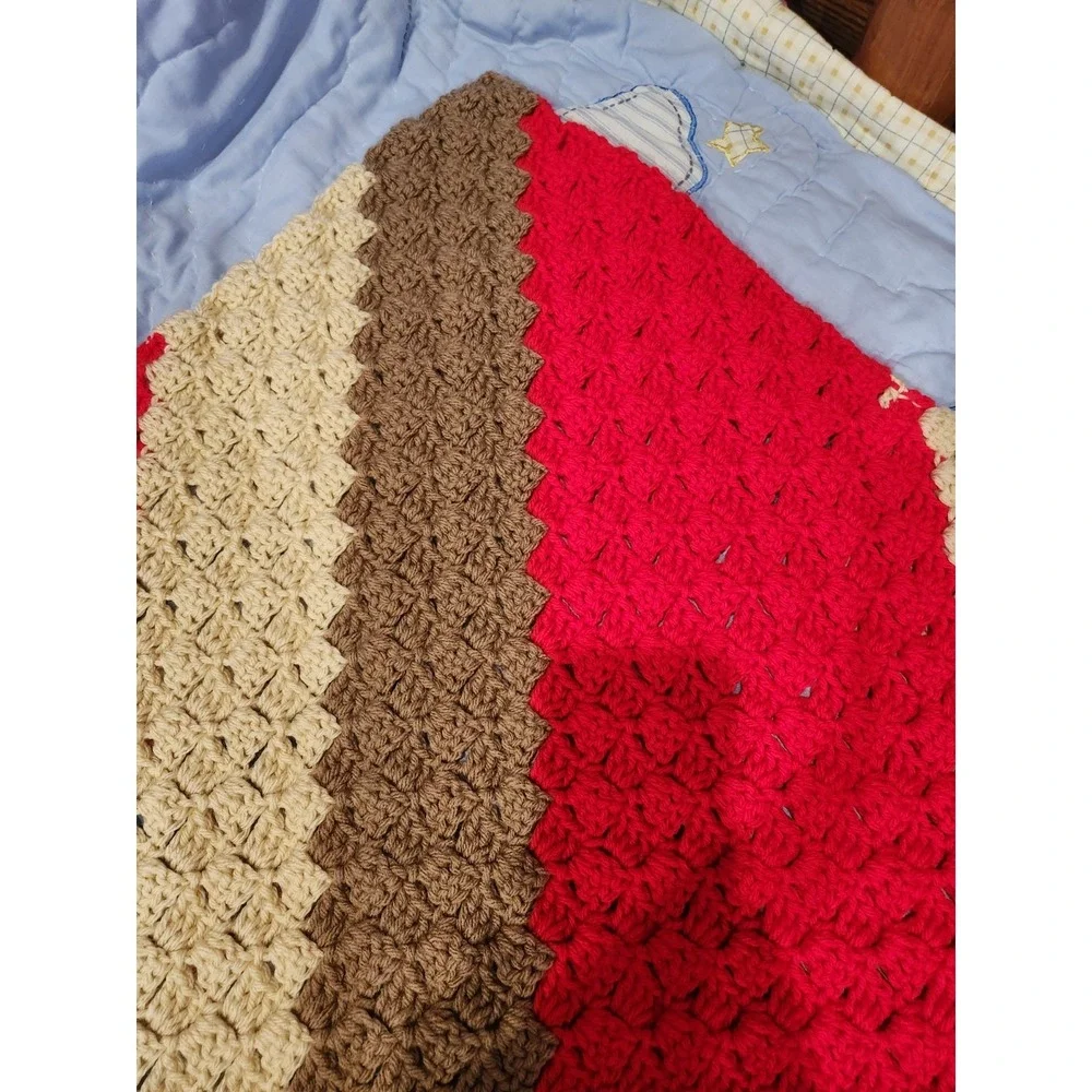 Vintage Style~Crochet Afghan~Multicolor~ 38